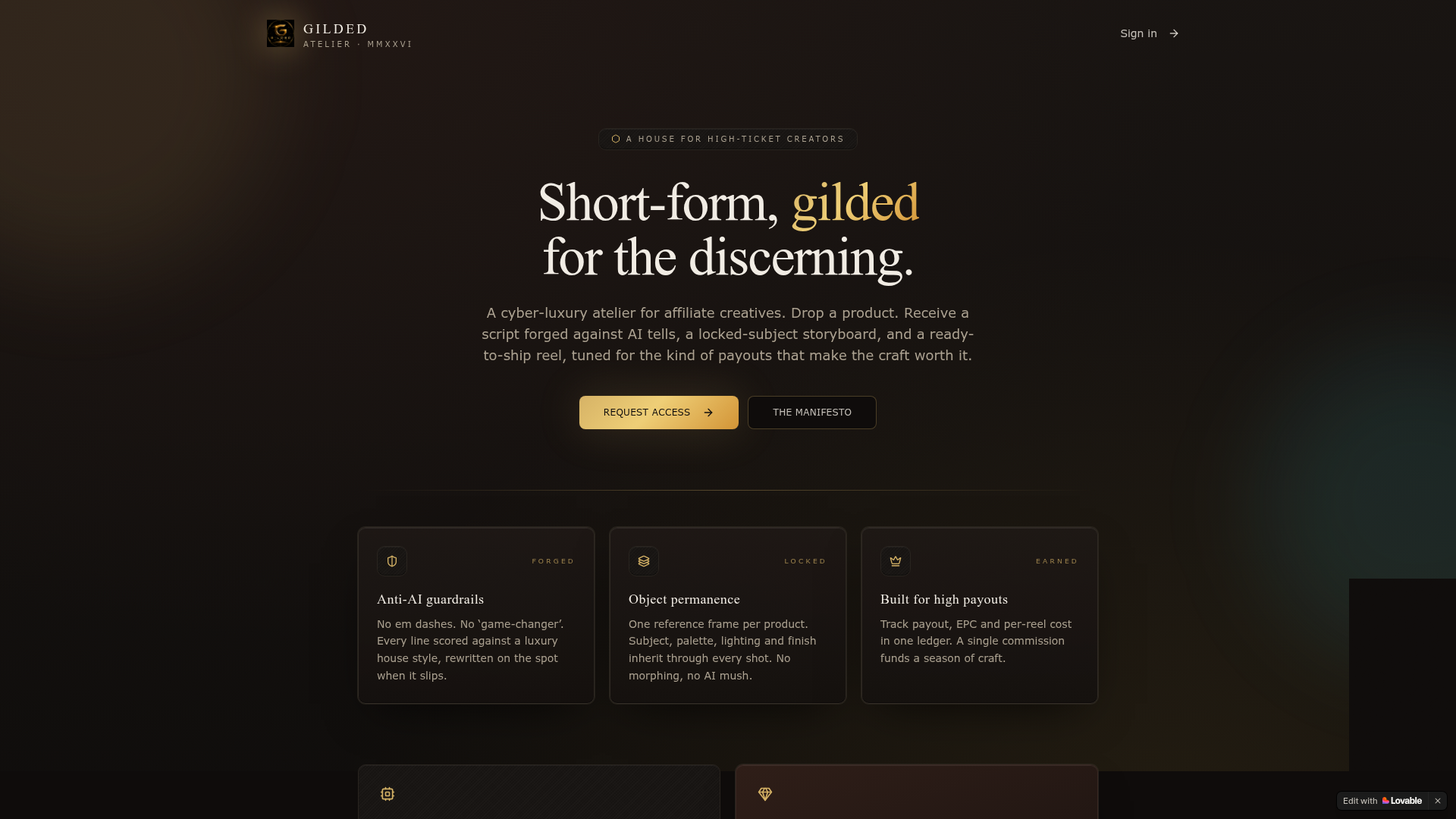 Gilded